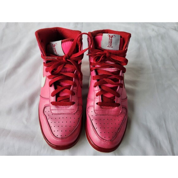 Nike Women's 8.5 Big Nike High LE Hot Pink/Red LE Valentine's Edition 358858-612 - Picture 4 of 13